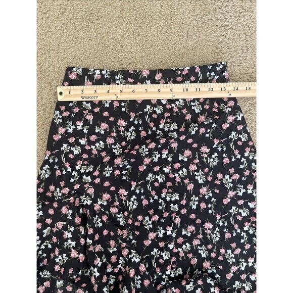 BTFBM Size‎ S Skirt Boho Elastic Waist Split Ruffle High Low Beach Maxi Floral - Picture 4 of 8